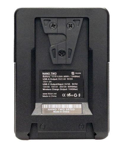 FXLION NANO TWO 2個セット Fxlion Nano Two 98Wh V-lock Powerbank 2 Battery Kit with Mini Dual Cha