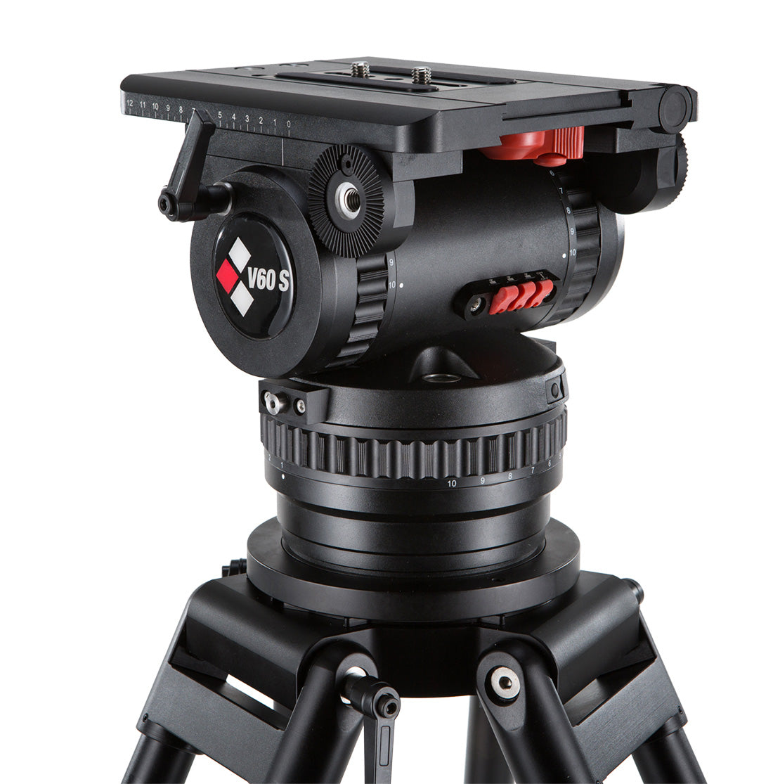 Camgear V60 S EFP Fluid Head met dubbele PB-3 Telescopic Pan Bar