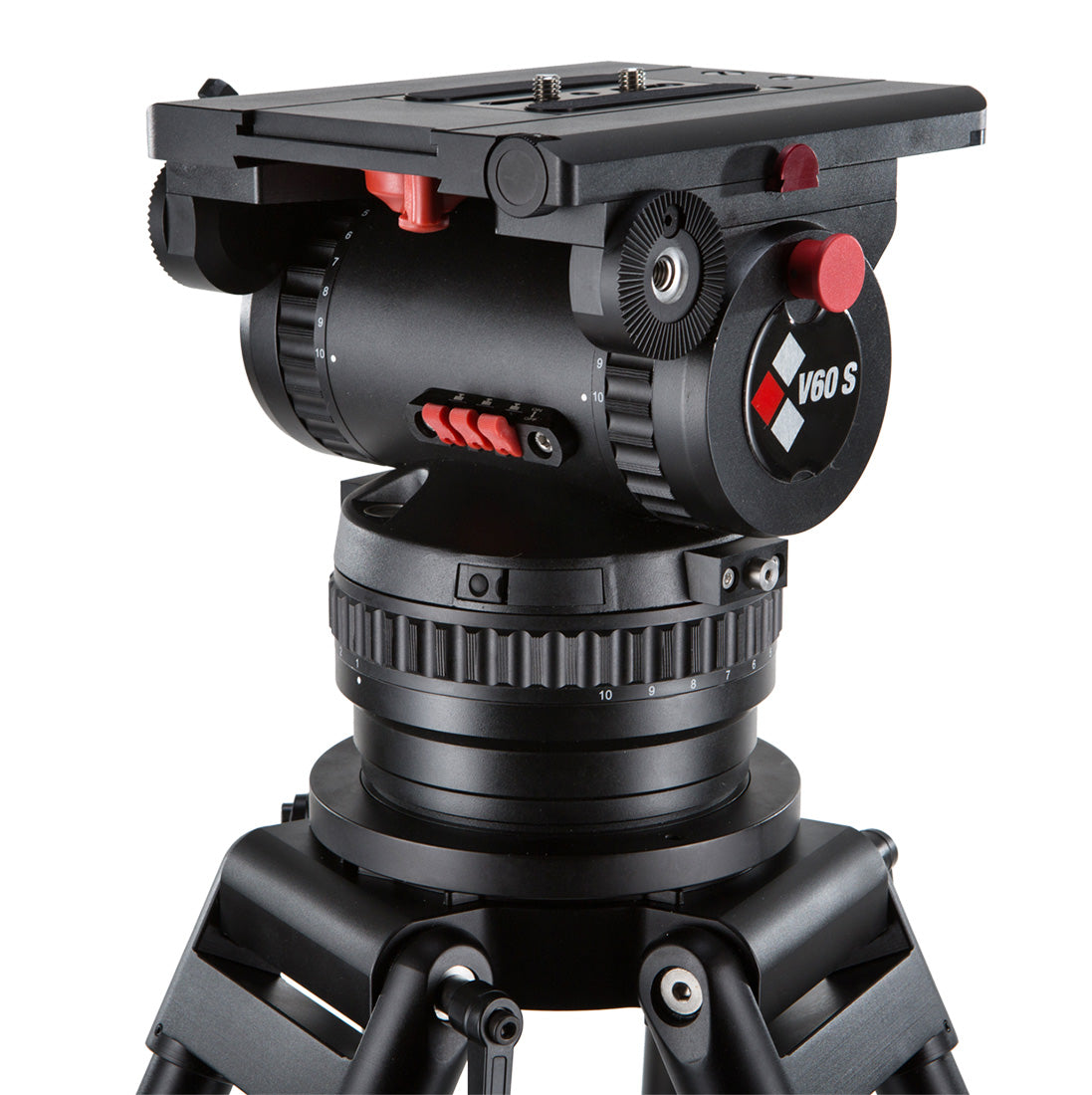 Camgear V60 S EFP Fluid Head met dubbele PB-3 Telescopic Pan Bar