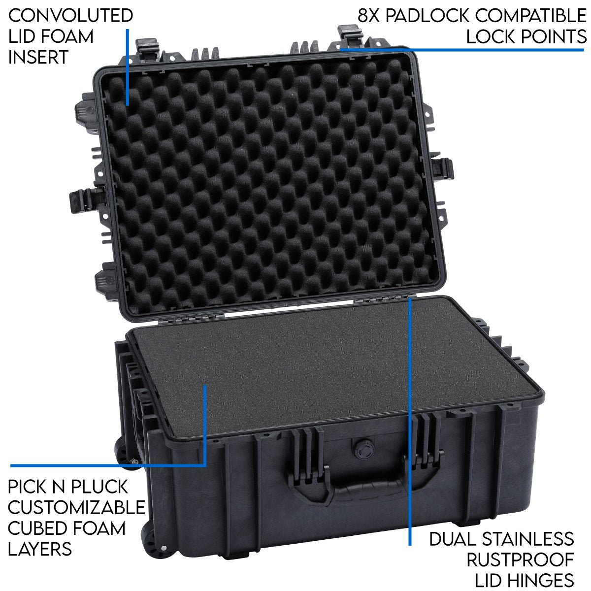 DCB 6104F Waterproof Utility Case With Foam Insert