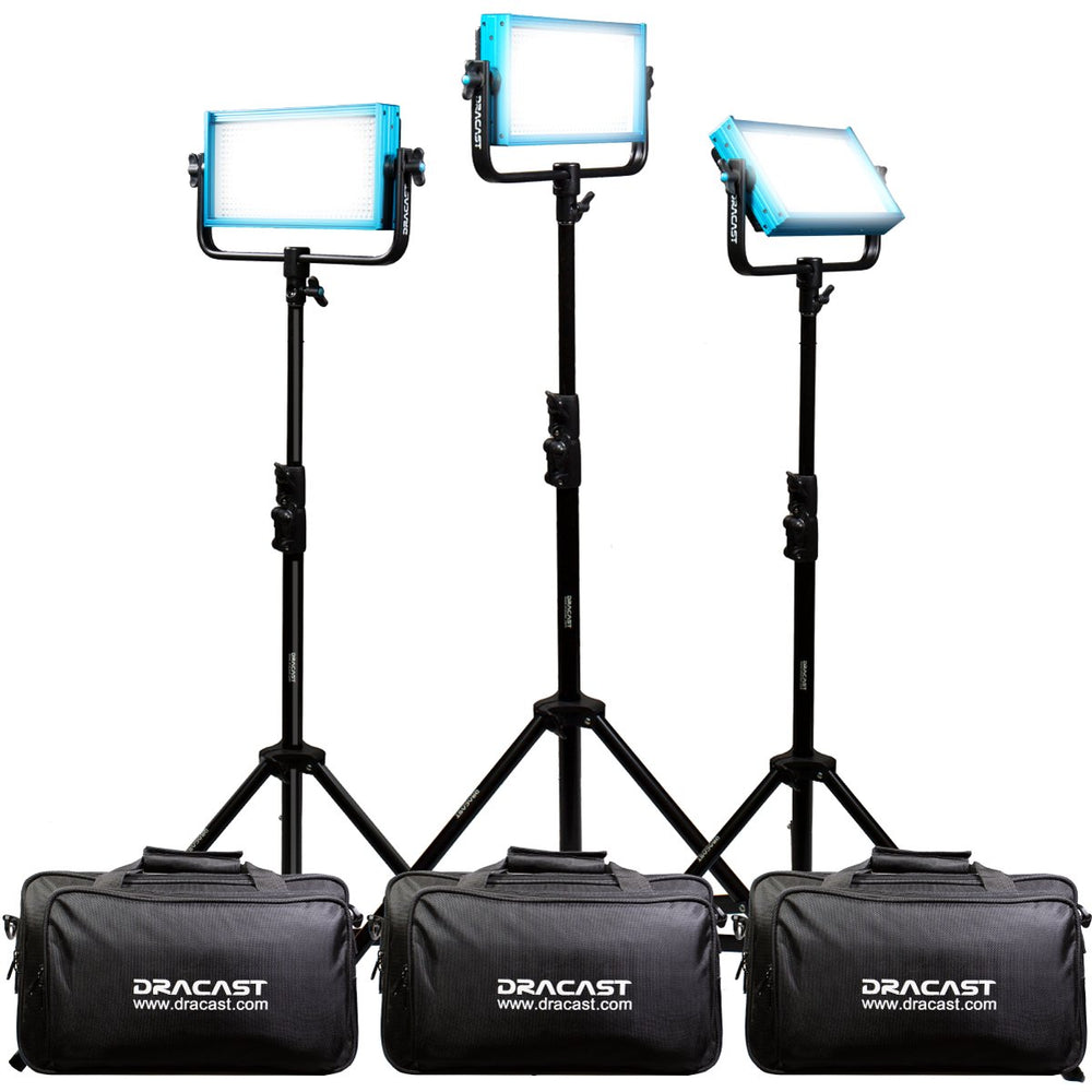 Dracast Plus Series LED500 - Daylight 3 Light Kit