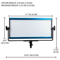 Dracast X Series LED1000 RGB and Bi-Color LED 3 Light Kit with Injection Molded Travel Case