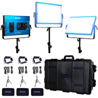 Dracast X Series LED2000 Daylight LED 3 Light Kit with Injection Molded Travel Case