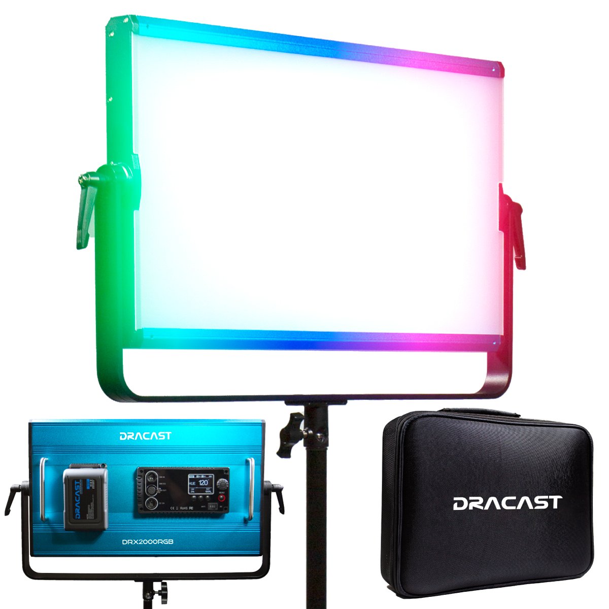Dracast X Series LED2000 RGBWW LED Video Light Panel (130W)