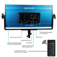 Dracast X Series LED1000 Bi-Color LED 3 Light Kit with Injection Molded Travel Case
