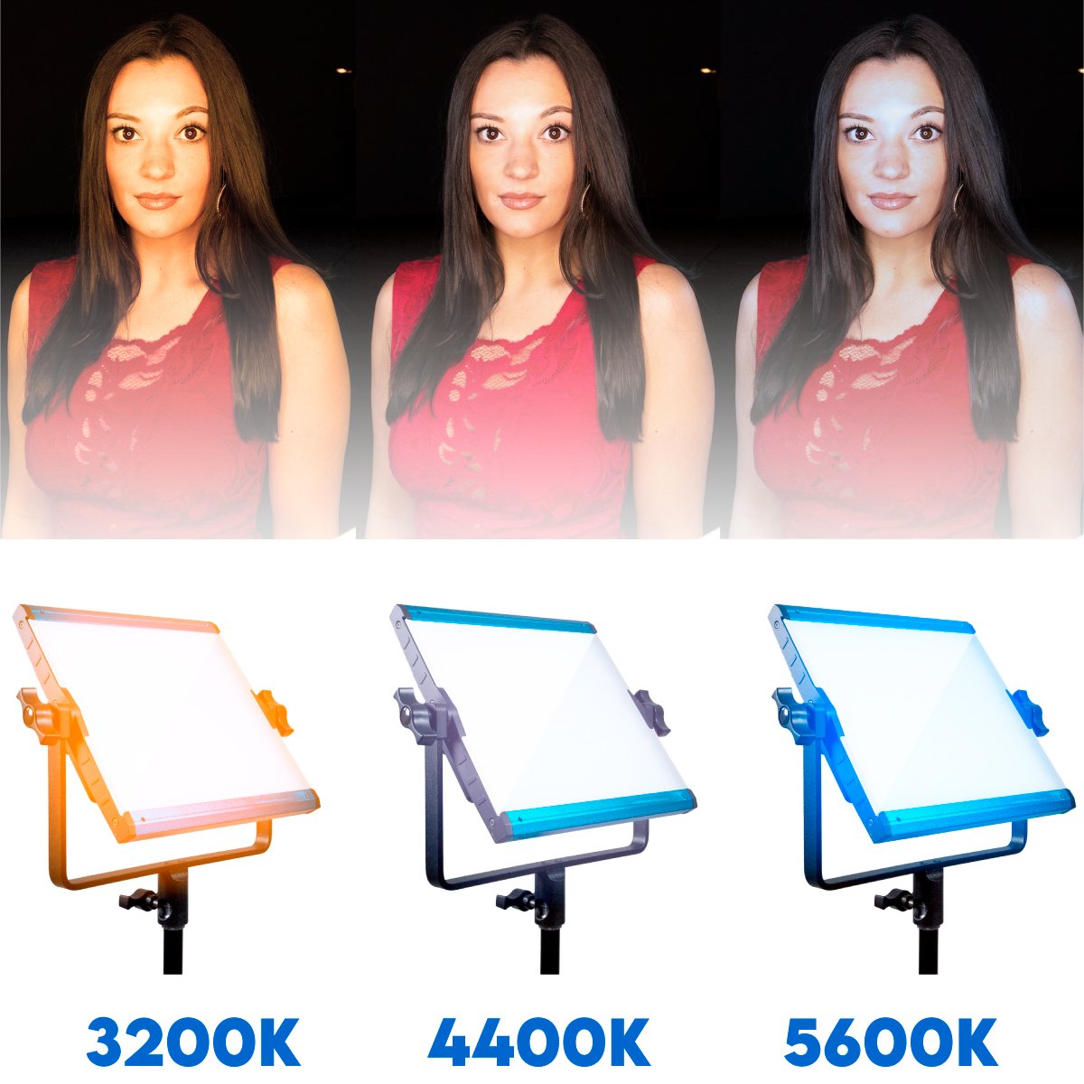 Dracast X Series LED500 Bi-Color LED 3 Light Kit with Nylon Padded Travel Case
