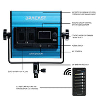 Dracast X Series LED500 Daylight LED 3 Light Kit with Nylon Padded Travel Case