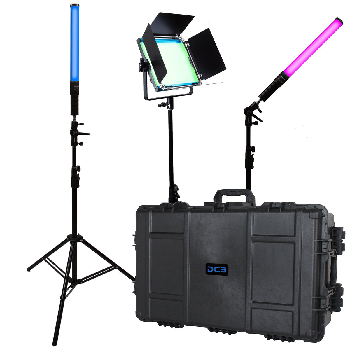 Dracast X Series Bi-Color LED Light Kit with Injection Molded Travel Case (x1 DRX500RGB, x2 DRXLT400)