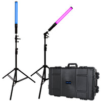 Dracast X Series LED400 Light Tube RGBWW LED 2 Light Kit with Injection Molded Travel Case