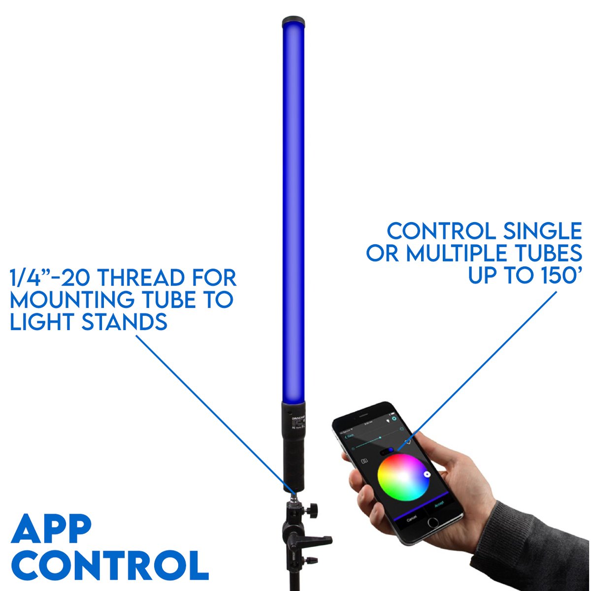 Dracast X Series LED800 Light Tube RGBWW Light Stick (40W)
