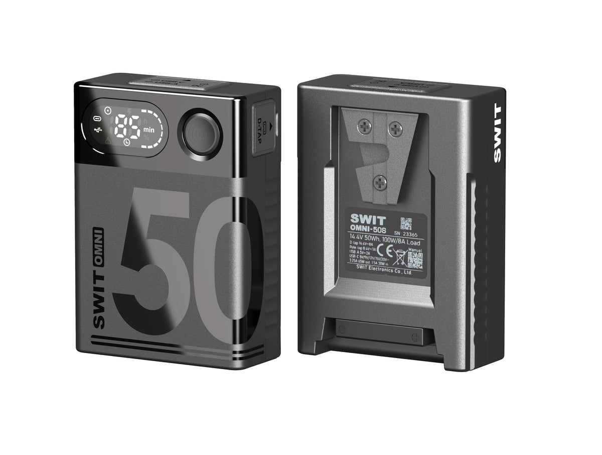 SWIT 50Wh USB-C Info Pocket V-mount Battery (OMNI-50S)