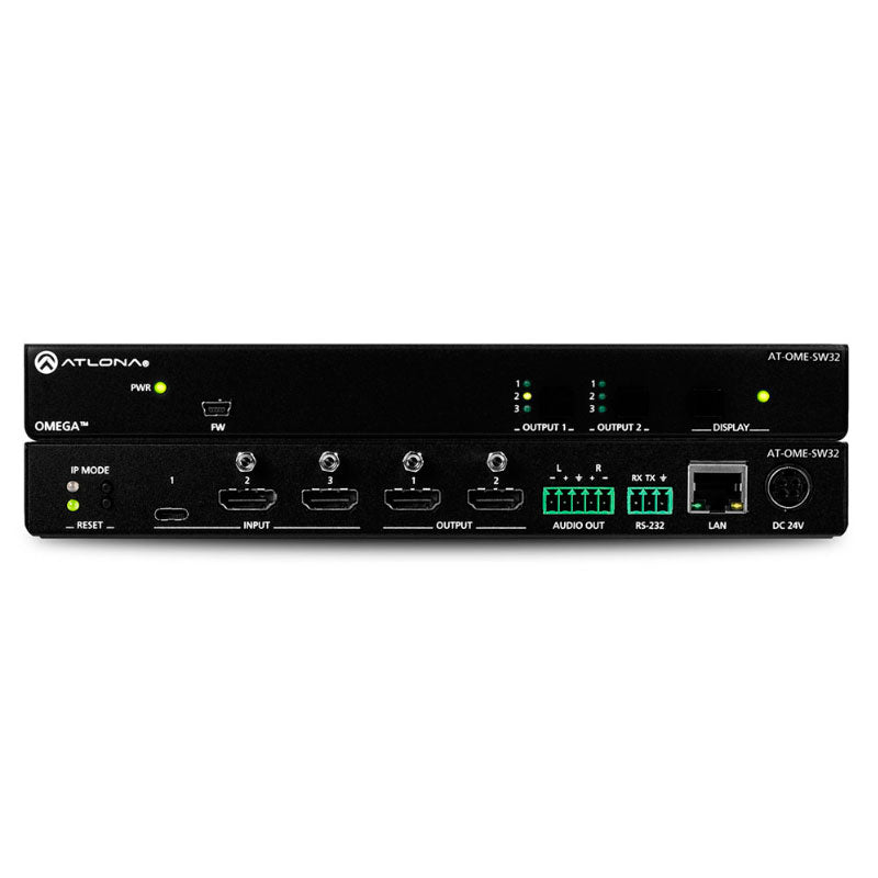 Atlona AT-OME-SW32 Omega 3x2 matrix switch HDMI en USB