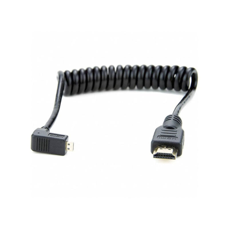 Atomos Coiled Right-Angle Micro-HDMI to HDMI Cable - ATOMCAB007