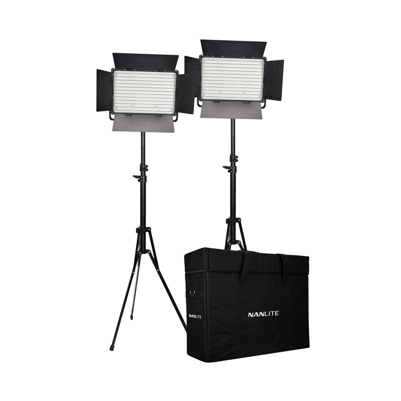 Nanlite 1200-CSA bi-color dual kit (w/ case & light stand)