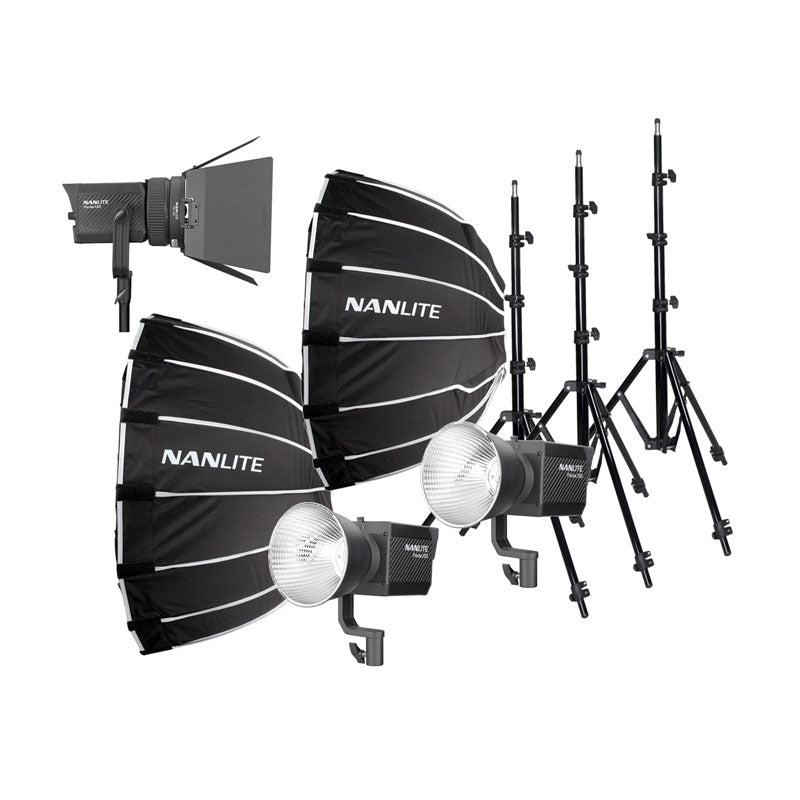 Nanlite Forza 150 LED triple kit (w/ light stand and softbox)