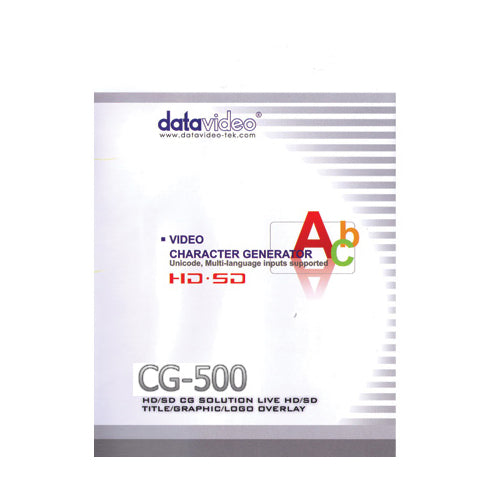 Datavideo CG-500 SD/HD Geavanceerde Timeline-based CG voor Live-/Postproductie