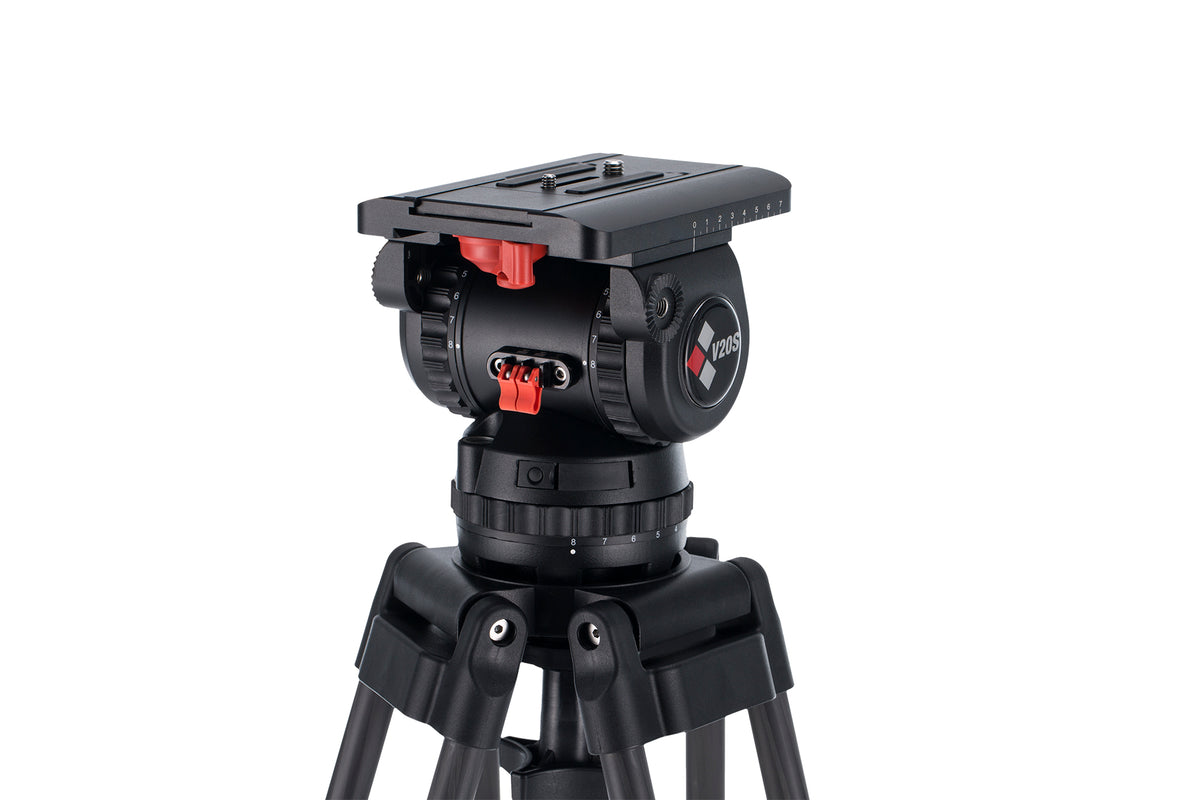 Camgear V20S Carbon Fiber Tripod Systeem met Ground Spreader