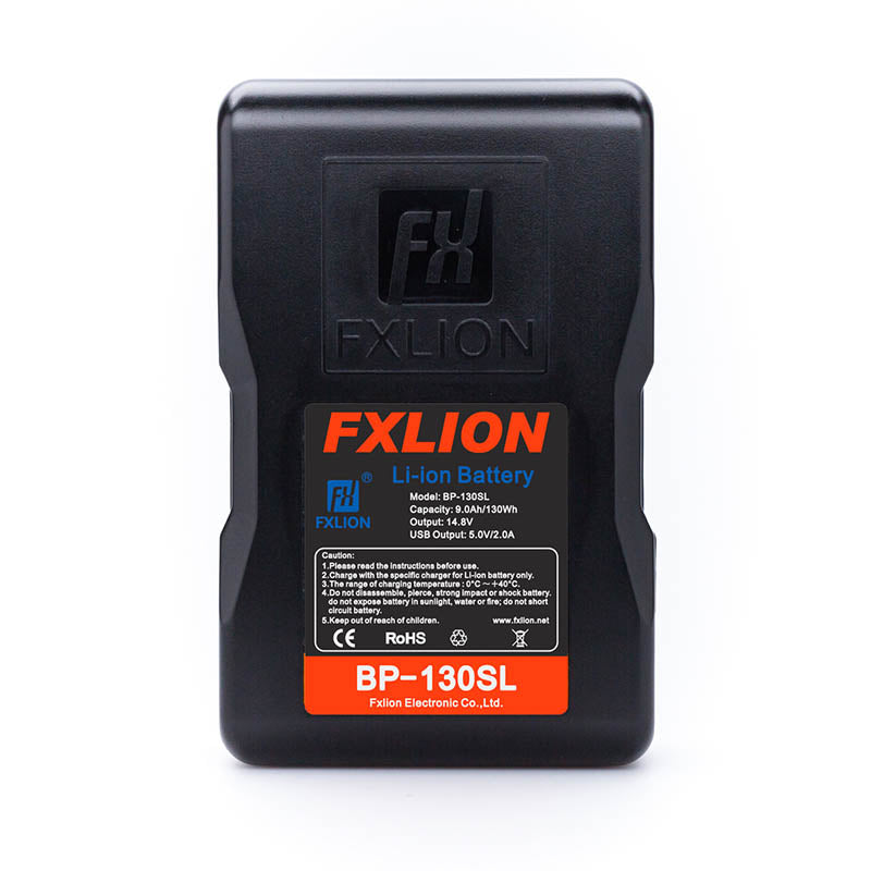 FXLion BP-130SL V-mount Batterij met LCD (14.8V/9.0Ah/130Wh)