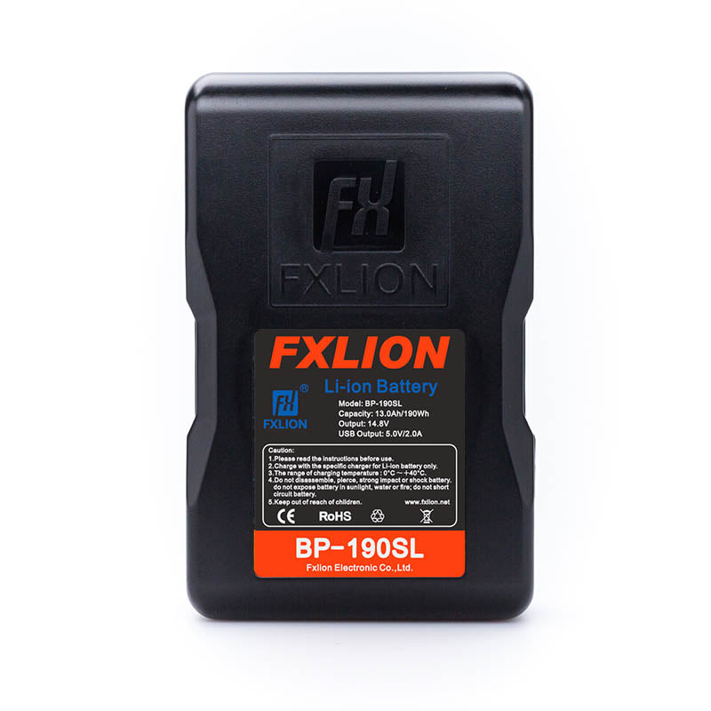 FXLion BP-190SL V-mount Batterij met LCD (14.8V/13.0Ah/190Wh)