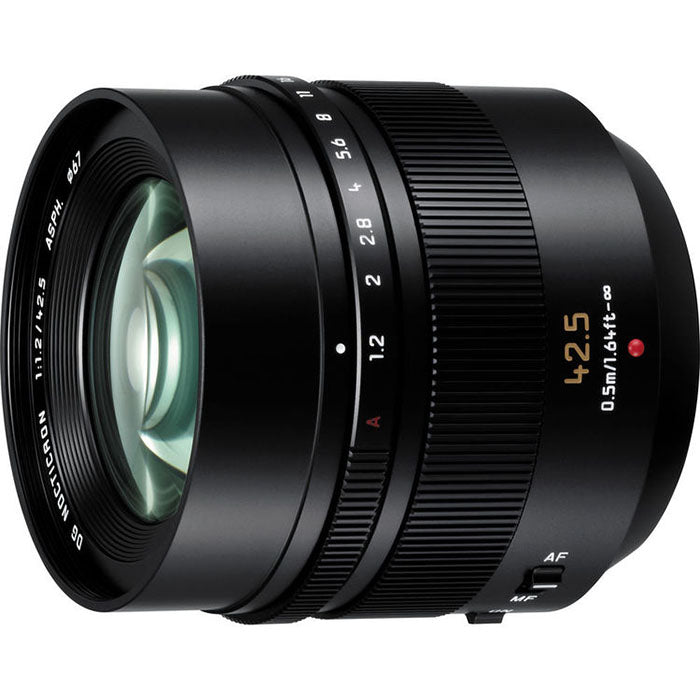 Panasonic H-NS043E Lumix G Leica DG Nocticron 42.5mm / f1.2 Black Lens