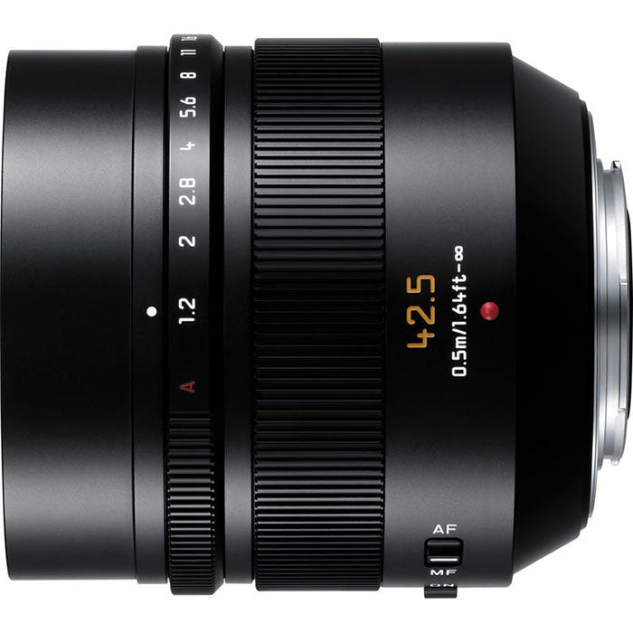 Panasonic H-NS043E Lumix G Leica DG Nocticron 42.5mm / f1.2 Black Lens