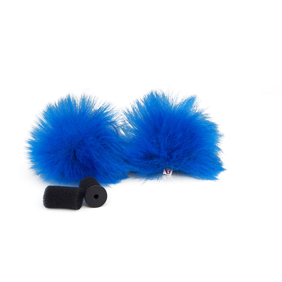 Rycote Blue Lavalier Windjammer - pair