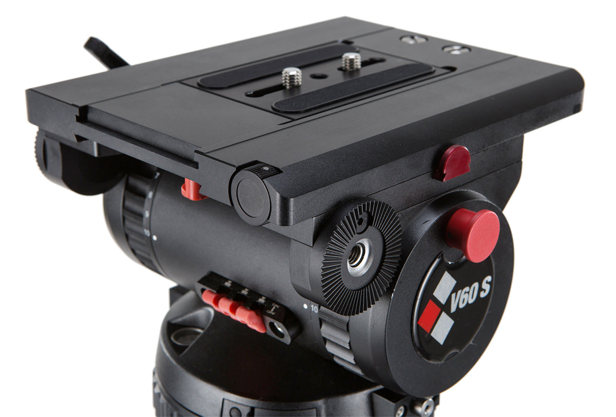 Camgear V60 S EFP Fluid Head met dubbele PB-3 Telescopic Pan Bar